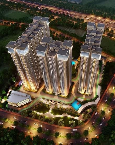 Elegant interior view of M3M Altitude 65 penthouse
